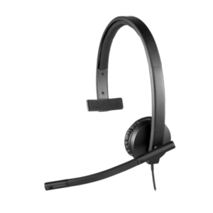 אוזניות חוטיות לאוזן אחת עם מיקרופון Logitech H570e USB-A