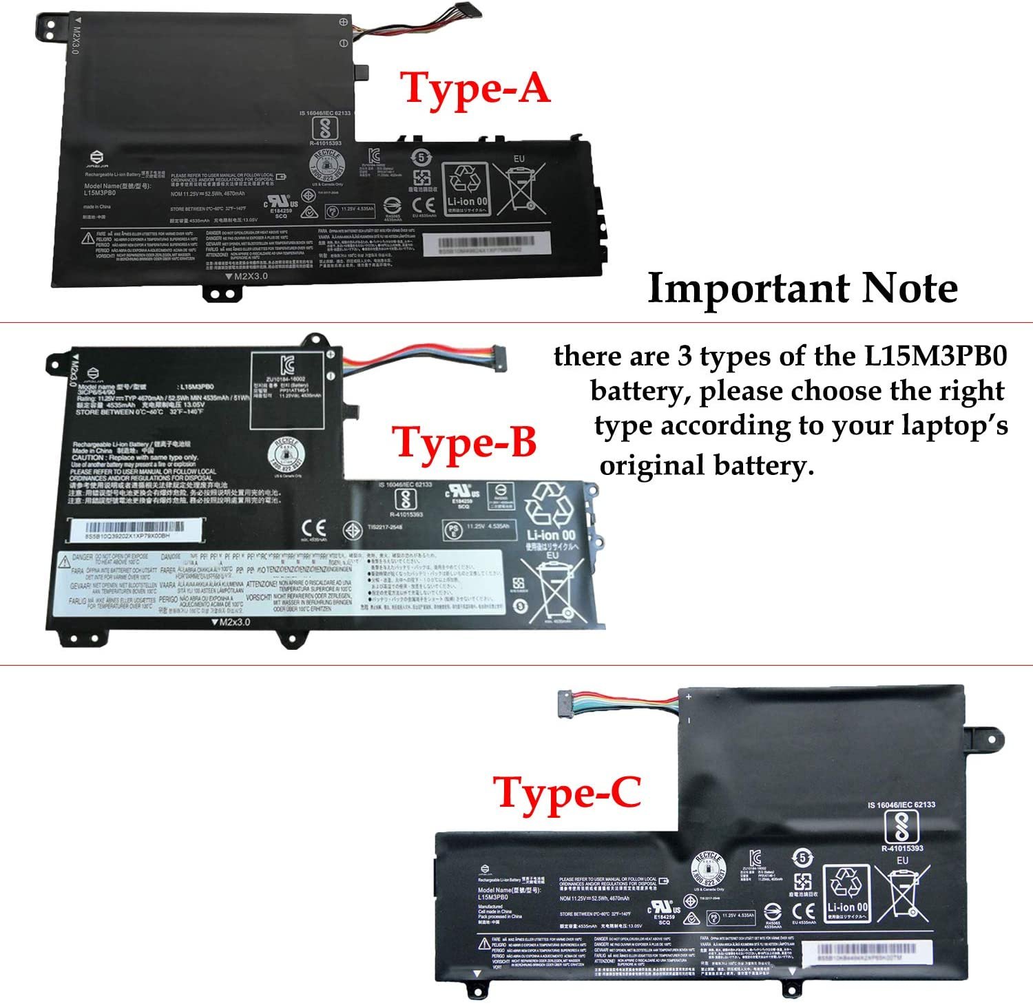 סוללה מקורית למחשב נייד Lenovo Flex 5 Type B 52Wh – תמונה 3