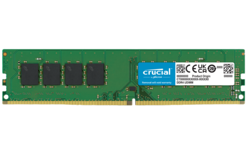 זיכרון למחשב נייח CRUCIAL DDR4 3200Mhz CL22 8GB 3Yr