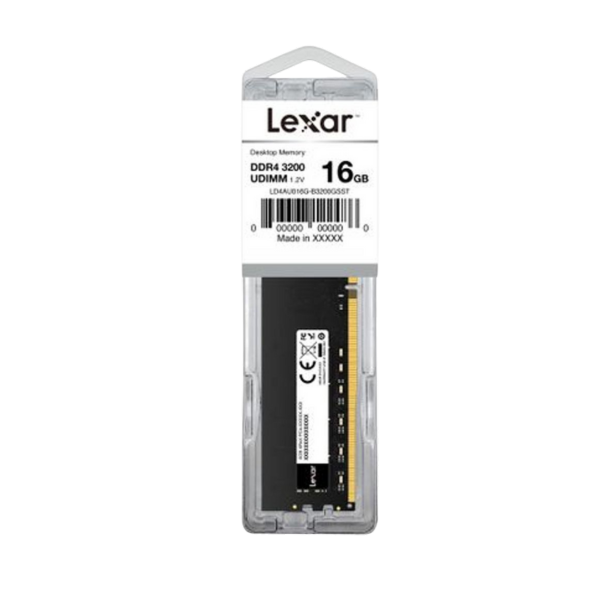 זיכרון למחשב נייח Lexar DIMM 16GB DDR4 3200Mhz Black CL22