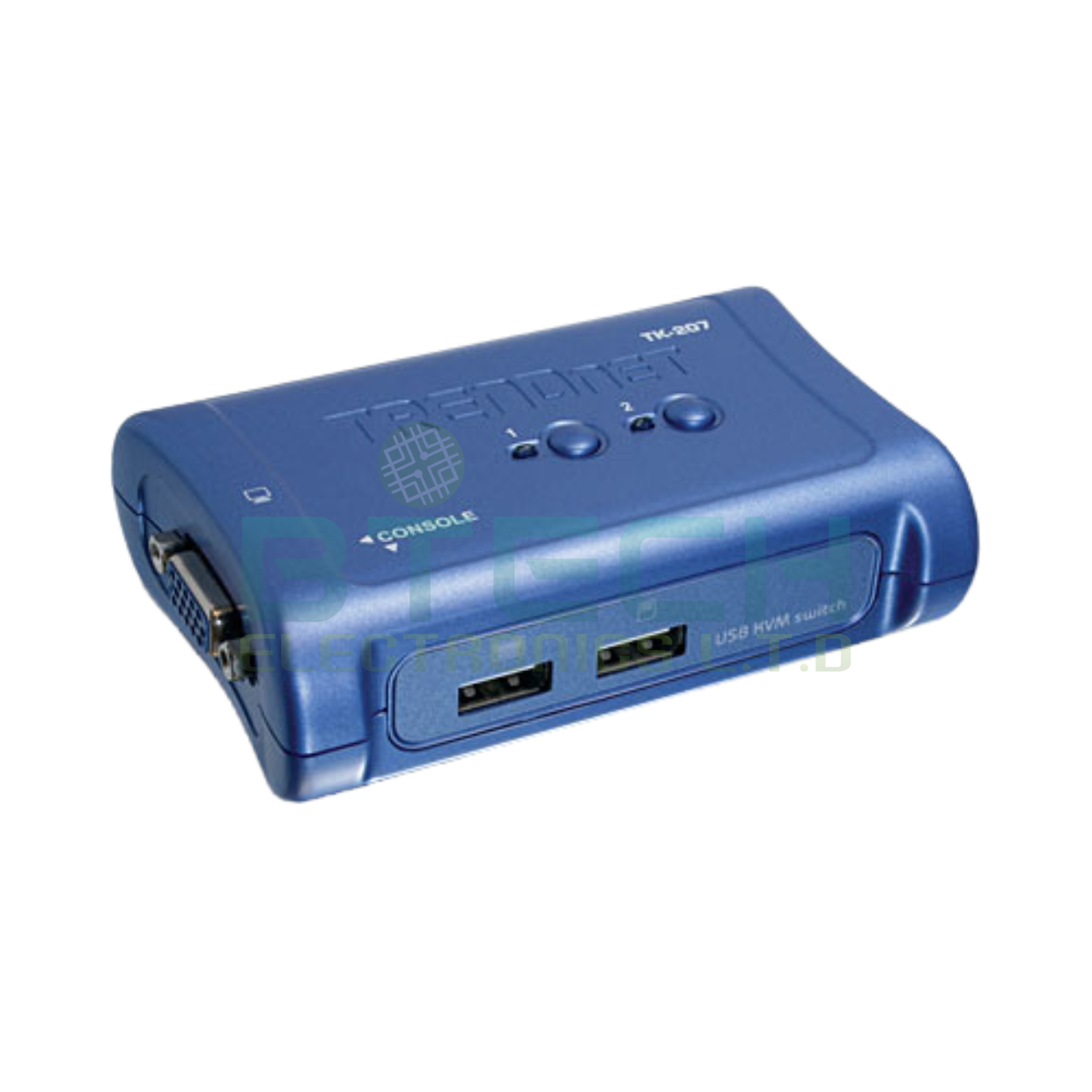 ממתג 2 פורטים TRENDnet 2 Port USB VGA KVM Switch TK-207K – תמונה 3