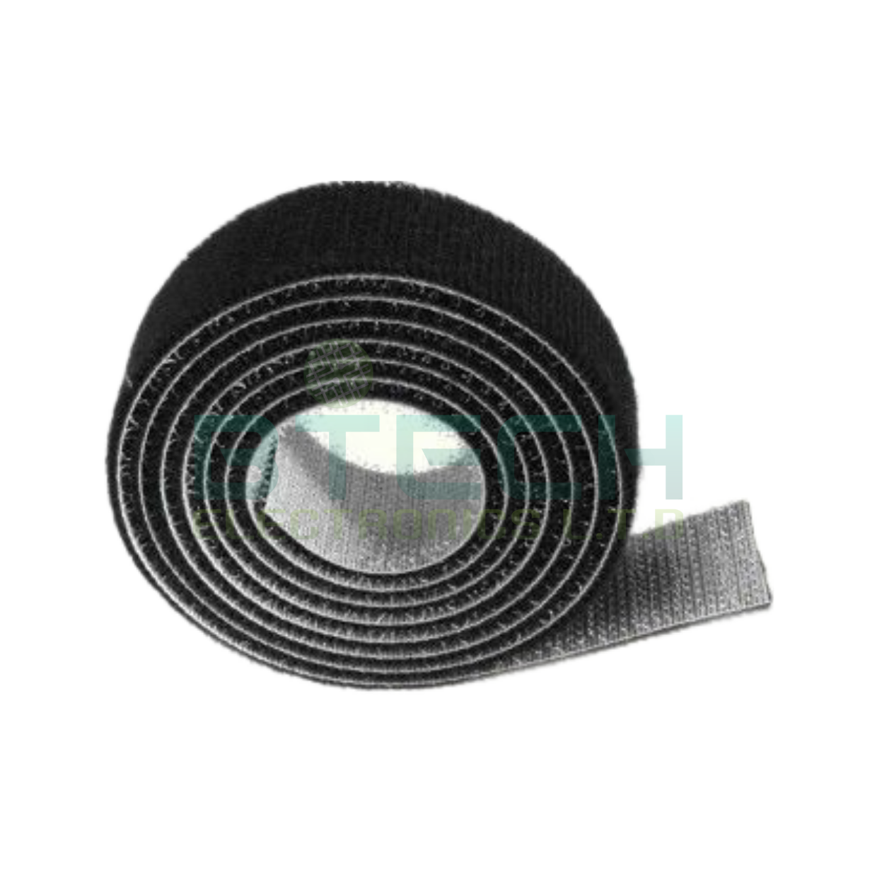 סרט איגוד סקוטש דו צדדי לכבלים רוחב 1.5 ס"מ חבילות של 5 מ' שחור/אפור – תמונה 2