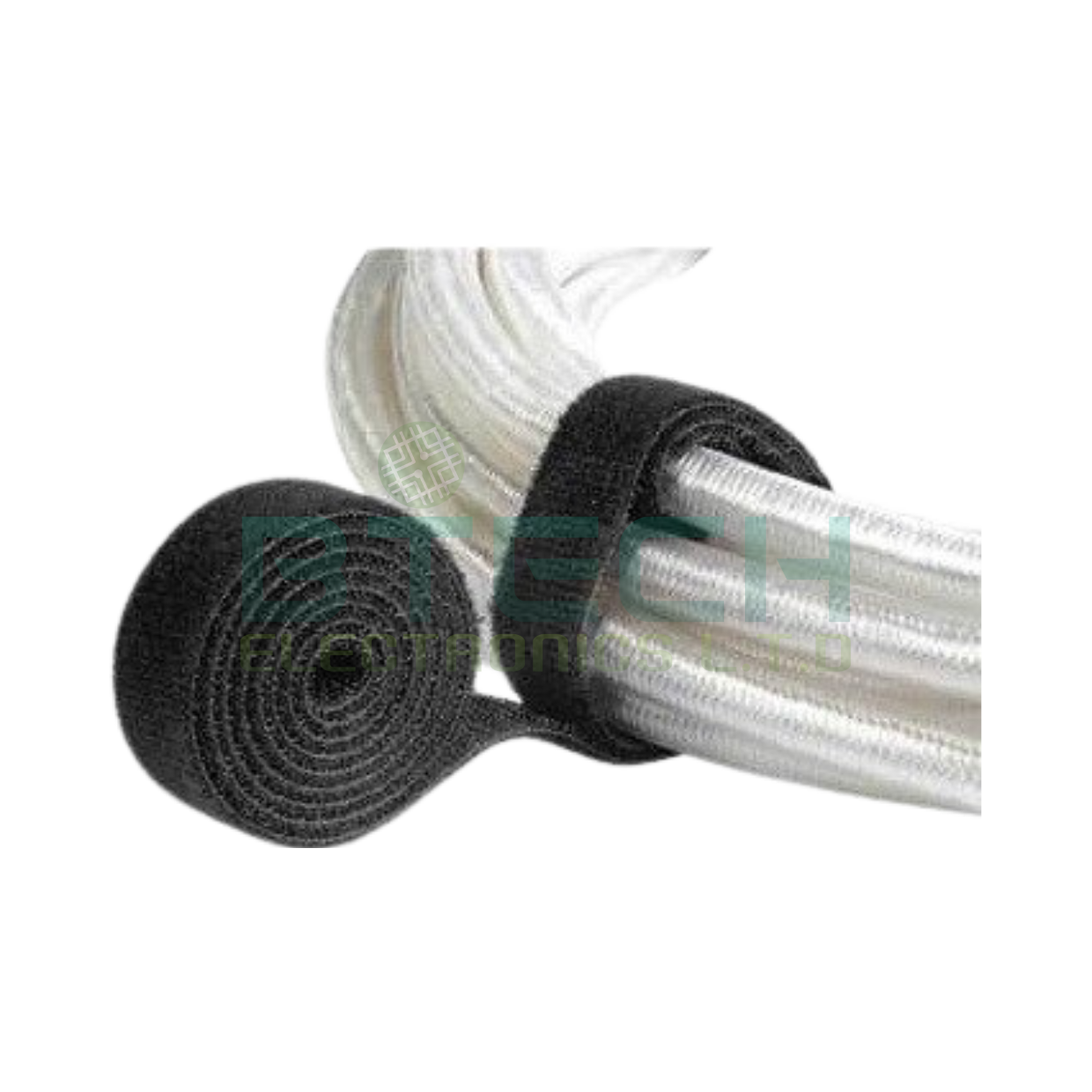 סרט איגוד סקוטש דו צדדי לכבלים רוחב 1.5 ס"מ חבילות של 5 מ' שחור/אפור – תמונה 3